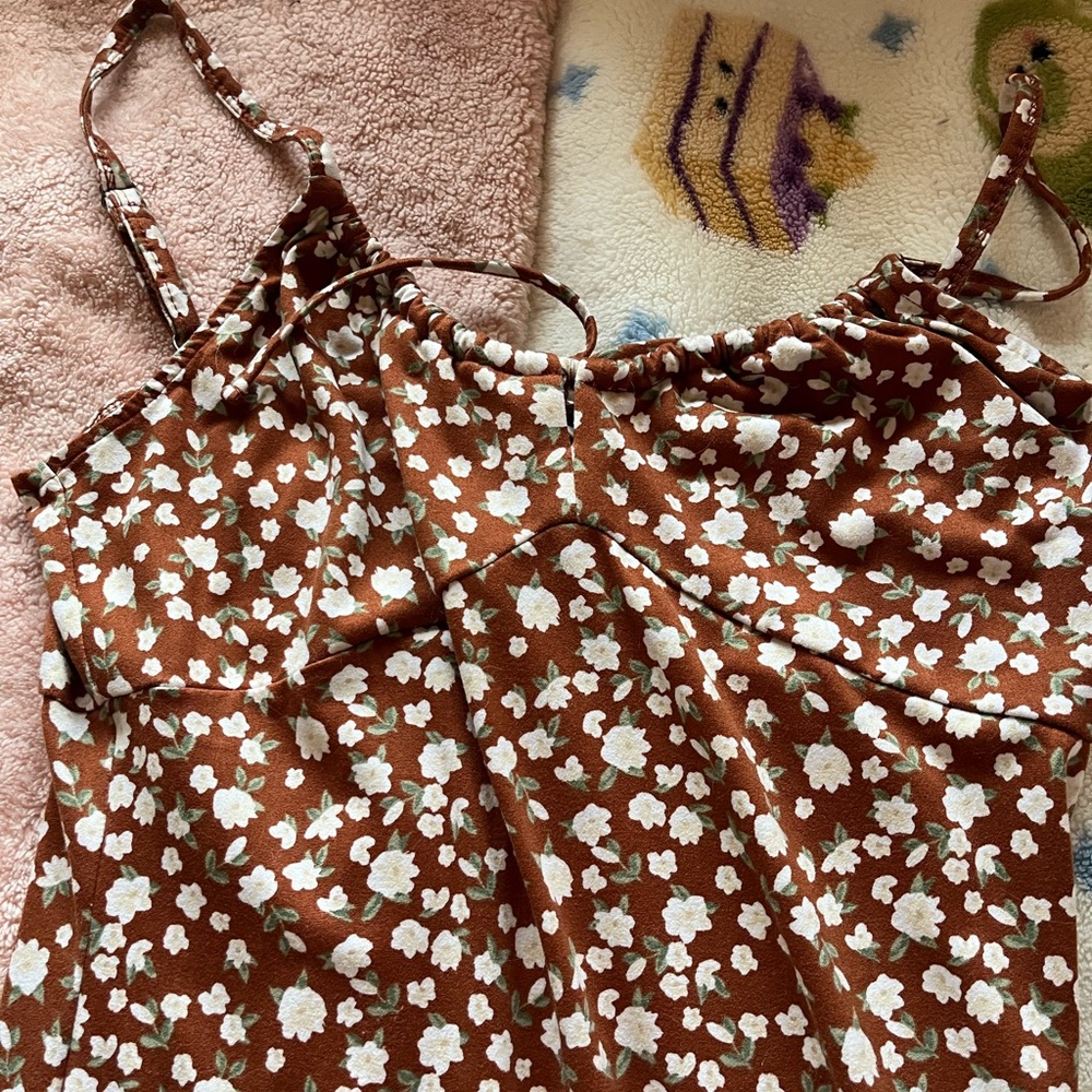 Hollister long floral dress, spaghetti straps, size XS